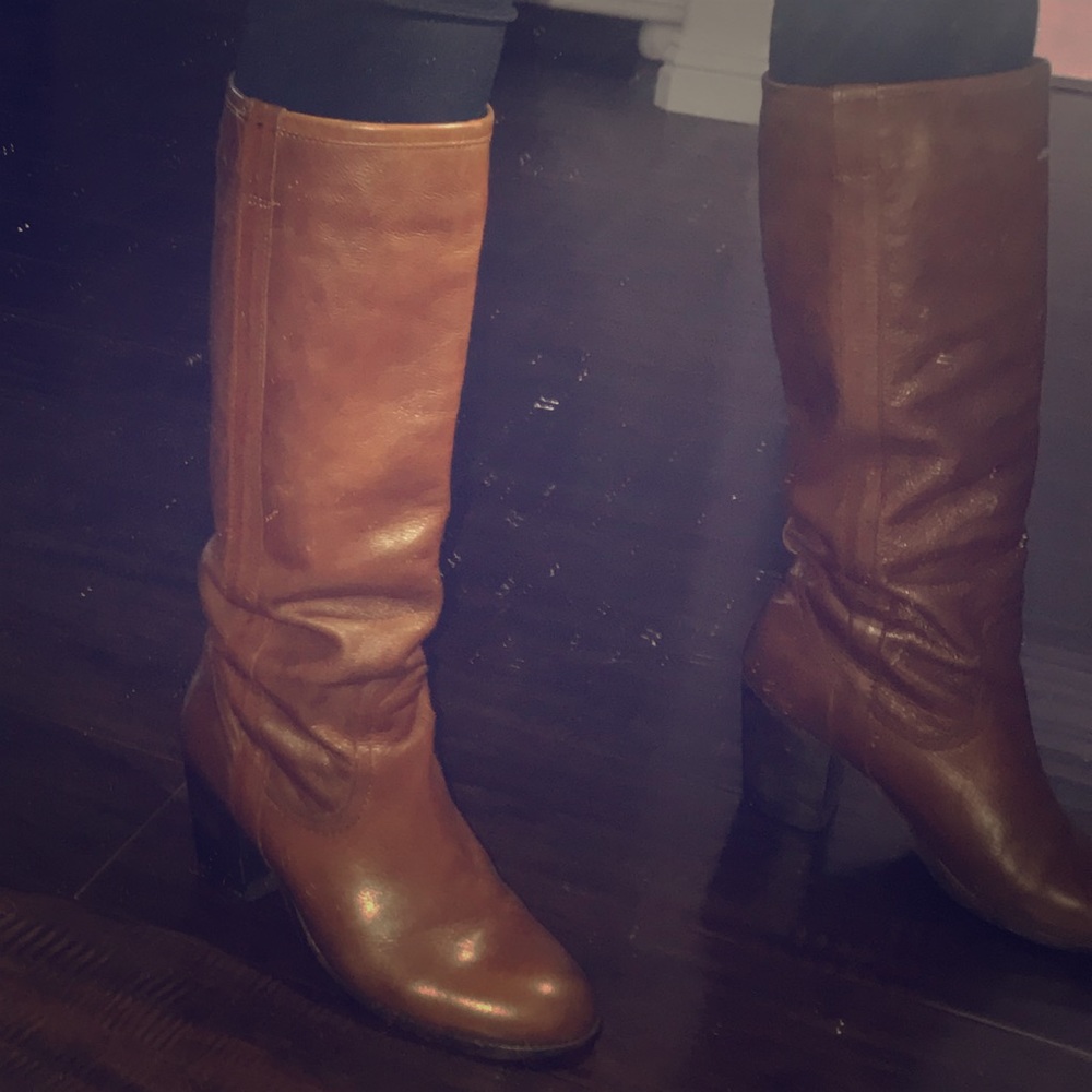 Steve Madden Camel Boots size 8.5 newly polished